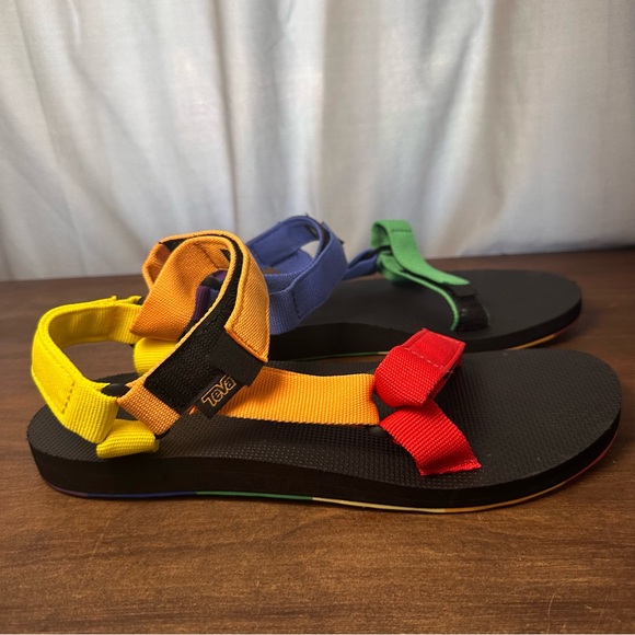 Teva Original Universal Hiking Sandals 1131411 Rainbow Pride Women’s 10 - Picture 1 of 6